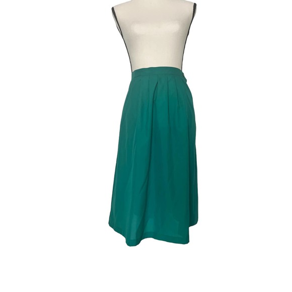 Vintage Grace Thompson Kelly Green MIDI Skirt Size 10 - Picture 1 of 8
